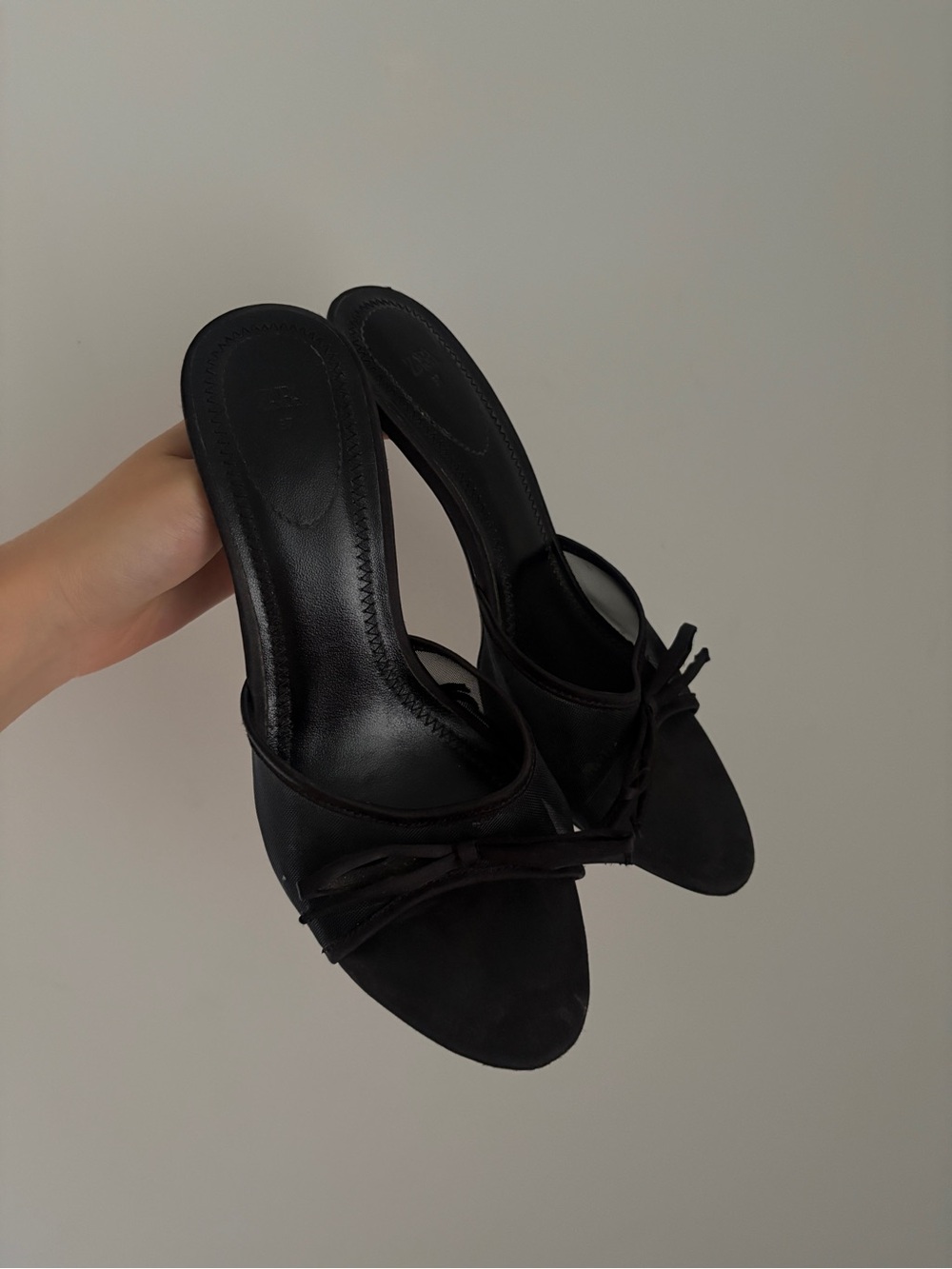 Zara Mesh Bow Heels
